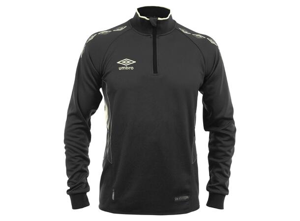 UMBRO UX-1 Half Zip Sort/Gul XXL Treningsgenser med glidelås 